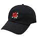 City Hunter C104 Rose Embroidery Cotton Baseball Cap 8 Colors (Black)