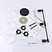 Phansthy 3 Light Industrial Wall Sconce Black Sconces with 5.6 Inches Dome Shape Clear Glass Shade for Bathroom Vanity Mirror, Black