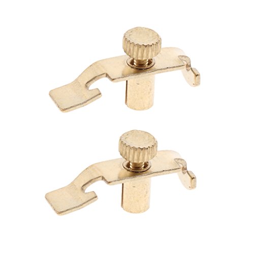 Homyl 2 Pieces Replacement Erhu Fine Tuners Precision Erhu Fine-Tuning String Instrument Accessory - Golden