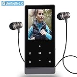 MP3 Player with Bluetooth,8GB Hi-Fi Lossless Sound Music Player with Touch Button, FM Radio,Voice Recorder Function, Support