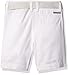 Calvin Klein Big Boys' Horizontal Chambray Stripe Flat Front Short, Stone, 12