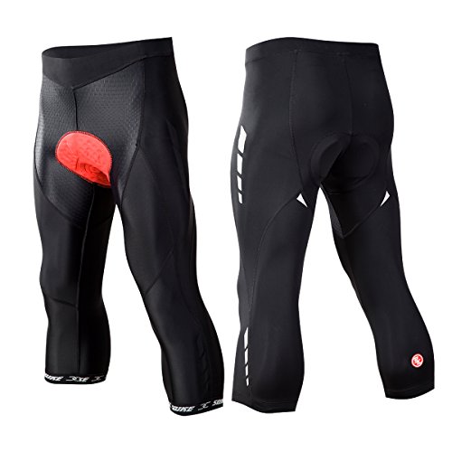 image for Eco-daily Men's 4D Padded 3/4 Cycling Compression Tights & Long Bike B