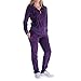 Women's 2 Piece Outfits Velvet Zip Hoodie Sweatshirt & Sweatpants Sweatsuits and Velour Tracksuit Sets Jogging Suit