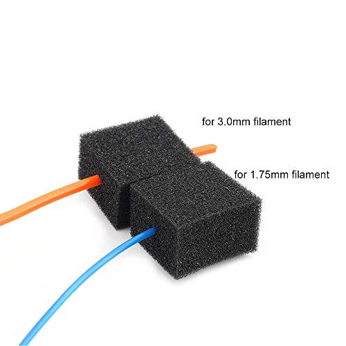 FYSETC 3D Printer Filament Cleaner Block Rubber Foam Filters for Diameter 1.75 3.0mm ABS, PLA, Wood, Other 3D Printing Filaments