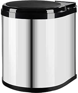 Cubo de basura de acero inoxidable bote de basura del gabinete de