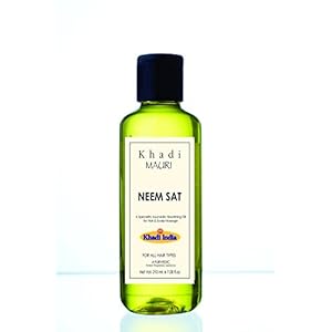 Khadi Mauri Herbal Neem Shampoo – Deep Hair & Scalp Cleansing, Provides Shiny and Lustrous Hair – Enriched with Tea Tree…