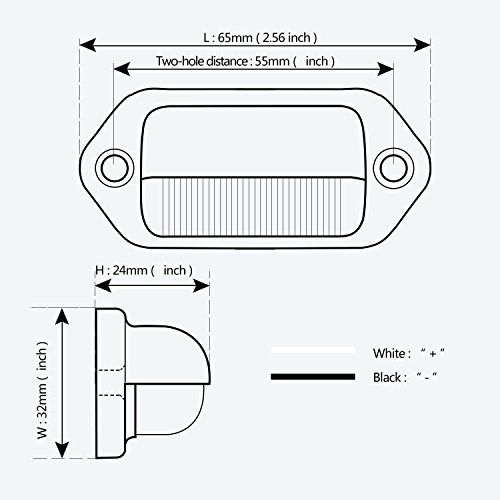FXC 2x Car LED License Plate Tag Light 12V Side Marker Lights or Convenience Courtesy Door Step Lamp - Thumbnail 5