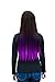 KISSPAT Purple Fashion Ombre Dip Dyed Straight Hair Extension, Synthetic Clip In Hair Extensions, 5 Clips , 23-24 inches Long
