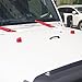AVOMAR 2Pcs Hood Footman Loop Windshield Stops Rubber Bumper Caps Cover Compatible for 2007-2017 Jeep JK Wrangler & Unlimited
