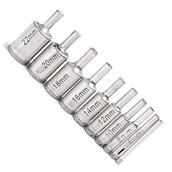 Generic 10Pcs 5-22Mm Diamond Hole Saw Drill Bit Set Tile Ceramic Glass Porcelain Marble Drill Bits