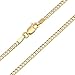 Forever Flawless Jewelry 14K Yellow Gold 2mm Concave Curb Classic Link Chain Necklace
