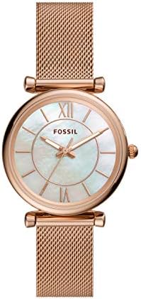 Fossil Carlie Analog Mother of Pearl Dial Women's Watch-ES4918