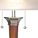 Walnut And Nickel Deco Dome Table Lamp