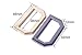 Bobeey 4pcs 1 1/2'' Light Gold Flat D Rings for Leather Craft,D Shape Clasps Metal D Ring,Purses Findings BBC16 (Light Gold)