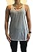 Popular Basic Women's Deep Side Cut Racer Back Tank Top (Medium, Charcoal)