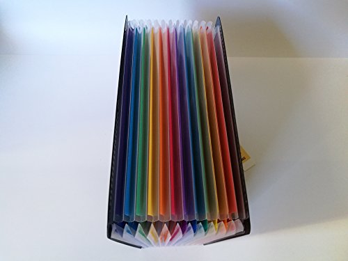 12 Pockets Expanding Files Folder/ A4 Expandable File organizer/ Portable Accordion File Folder/ High Capacity Multicolour Stand/ Plastic Business File Organizer Box-by Blinyang - Thumbnail 5