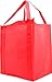 Simply Green Solutions - Reusable Grocery Bags, Wide Tote Bags with 20-Inch Reinforced Handle, Shopping Bags for Groceries, Reusable Gift Bags with Handles, 13 x 15 x 10, Pack of 10, Red