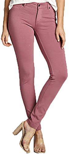 Tobeinstyle women s plus five pocket skinny ponte pants - luna pi…