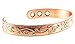 Elegant Stunning Copper Magnetic Bracelet with Unique Elderflower Flower Design Brass Bangle for Arthritis; Magnetic Copper Bracelet Therapy