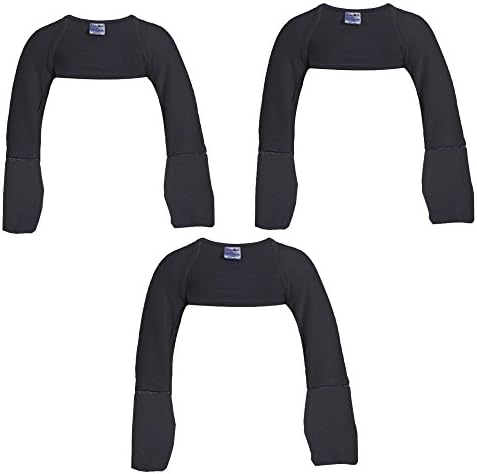 ScratchMeNot Flip Mitten Sleeves - Baby Boys' Girls' Stay On Scratch Mitts - Black (9M (27" - 28" Wingspan), 3 Pack - Black)
