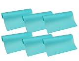 HityTech 6 Pack Refrigerator Liners, Washable Refrigerator Mats Pads Waterproof Fridge Pads Mat Shelves Drawer Table Mats 17 3/4" x 11 3/4" - All 6 Blue
