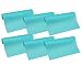 HityTech 6 Pack Refrigerator Liners, Washable Refrigerator Mats Pads Waterproof Fridge Pads Mat Shelves Drawer Table Mats 17 3/4" x 11 3/4" - All 6 Blue primary