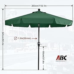 ABCCANOPY Premium Patio Umbrellas 10' Green