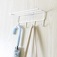 Alisy Bathroom Towel Holder, Corner Storage Holder Shelves Bathroom, Kitchen Tools Paper Wall Mount Hanging Hook