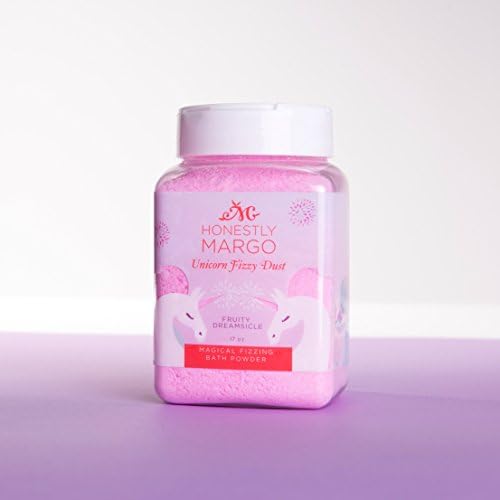 Unicorn Bath Fizz Salts, Fruity Dreamsickle, 16 oz by Honestly Margo