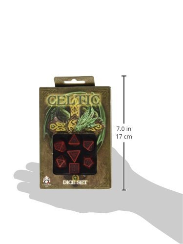 Celtic 3D Dice Red/Black (7) Board Game