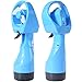 Newest Battery-operated Handheld Water Spray Mini Fan With Bottle Water Misting + a Lanyard and a hook HG080B (Blue)