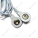 TENS Lead Wires Replacement Electrode Wires/Cables- Jack 3.5mm with TWO 3.5mm Snap Connectors (2pcs/pack)