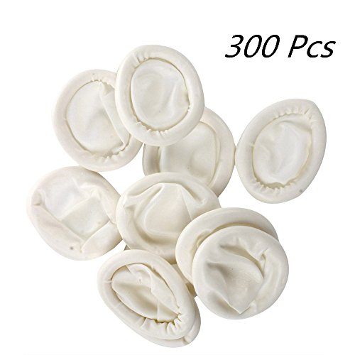 MyAoKuE-UP Finger Cots Medium Latex Free Finger Cot Disposable Anti Static Protective Rubber Fingertips, 300 Pcs