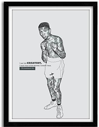 Young Muhammad Ali Poster, I am the Greatest Muhammad Ali Original Illustration, Muhammad Ali Quote,