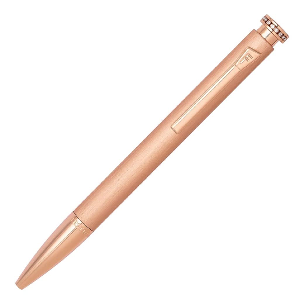 Festina Mademoiselle FSC2224E Aluminium Ballpoint Pen in Champagne with Rose Gold Trim Blue Ink Colour 13.8 cm