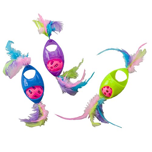 Ethical Pets Jingle Roller Tie Dye Cat Toy, 8", Assorted