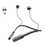 Bluetooth Headset, Charlemain Wireless Headphones Noise Cancelling Sweatproof Stereo Neckband Sport Earphones Magnetic Earbuds with Mic for Gym Running Workout 12 Hour Battery Headsets