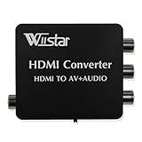 HDMI to AV 3RCA CVBS Composite Video Converter with Audio Toslink Spdif Coaxial Adapter Support PAL/NTSC with USB Cable for PC Laptop Xbox PS4 PS3 TV STB VCR Camera DVD