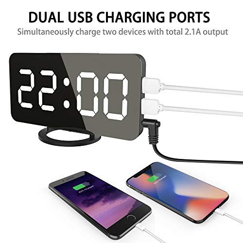 image for CSHID-US Digital Alarm Clock, Large 6.5