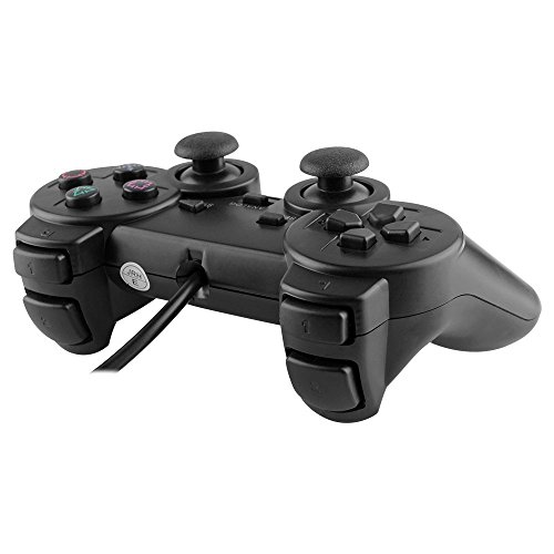 Wired Controller for PS2,Wetoph GD22 Dual Shock Gamepad for Playstation 2 Supports Dual Vibration Function(Third Party Product)-Black