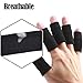 Finger Sleeves Support by Luniquz, Thumb Splint Brace for Arthritis Breathable Elastic Finger Tape for Basketball, Tennis,Baseball, Cricket, Volleyball, Badminton, Boating /Black