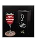 Vaci Funny Wine Glass with 2 Drink Coasters | Dishwasher Safe 15 Oz. Crystal Glass | Alcohol is Never The Answer | Fun Novelty Gift | Great for Bachelor's Parties, Birthdays, Restaurants, Bars & More