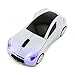 CHUYI Cool Car Shaped Wireless Mouse 1600DPI Cordless Office Mice for Travel Business School Home Gift (1 Pack-White)