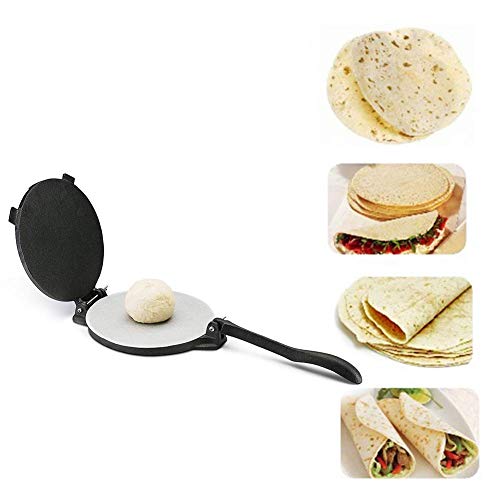 ACLUXS Cast Iron Tortilla Press - Flour Corn Flatbread Pita Press Maker - 8 Inch - Black - Thumbnail 2