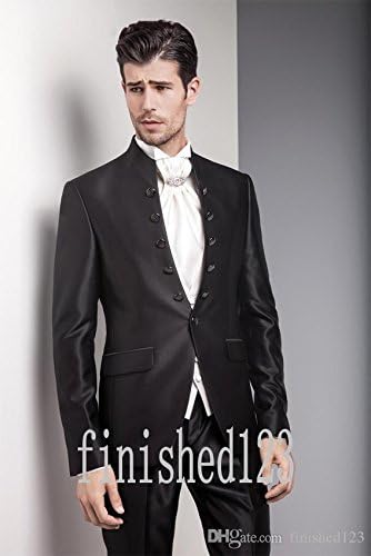 Amazon Co Jp 1 のタキシード 燕尾服にある 5 つのボタンの黒花婿タキシード襟花婿の付添人最高の男の結婚式の Prom ディナースーツ ジャケット パンツ ベスト タイ G 31 スタンドセット ホーム キッチン