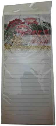 Magnetic Refrigerator Lined Notpad (Christmas All Is Calm)