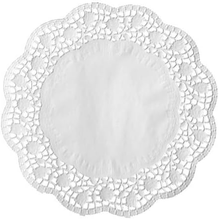 Papstar 12456, 100 cake doilies, round, diameter 32 centimeter, white, Weiss, 32 centimeters