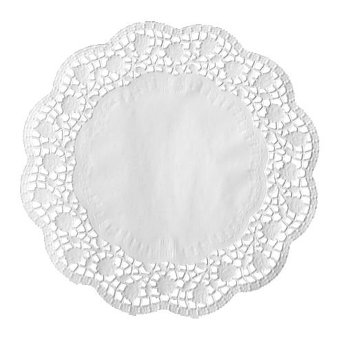 Papstar 12456, 100 cake doilies, round, diameter 32 centimeter, white