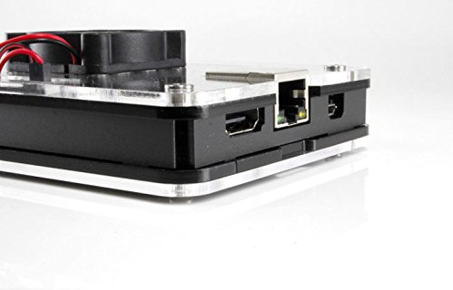 Zebra Case for Pine64 ~ Black Ice Slim With Fan by C4Labs