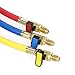 KKmoon 3pcs R134A R410A R22 R12 800 PSI Manifold Gauge Set A/C Refrigeration Charging Hose High Pressure HVAC Refrigerant Charging Hoses Set with Ball Valve